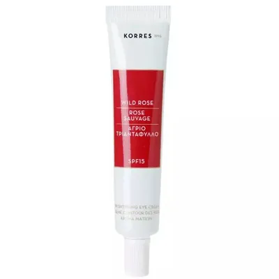 Korres Wild Rose, Eye Cream  SPF 15 (Krem pod oczy z wyciągiem z dzikiej róży)
