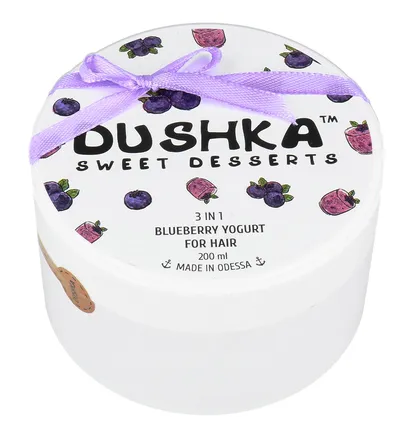 Dushka Cosmetics Jogurt do włosów jagodowy do włosów suchych i zniszczonych
