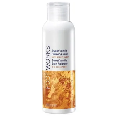 Avon Foot Works, Sweet Vanilla, Relaxing Soak (Relaksująca kąpiel do stóp z ekstraktem z wanilii)