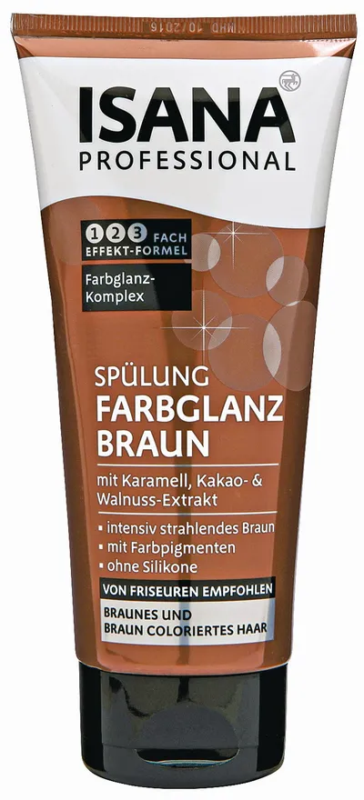Isana Professional, Frabglanz Braun, Spülung (Odżywka do włosów brązowych i farbowanych na brąz)