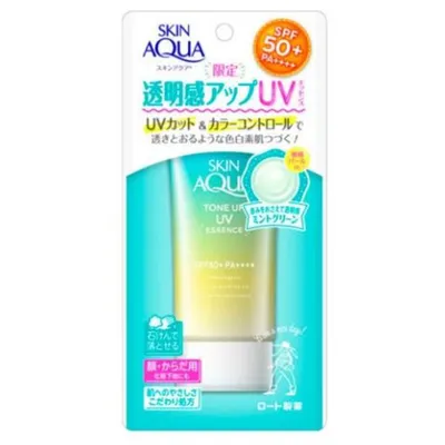 Skin Aqua Tone Up UV Essence SPF 50+ PA ++++ Mint (Krem z filtrem przeciwsłonecznym zielony)