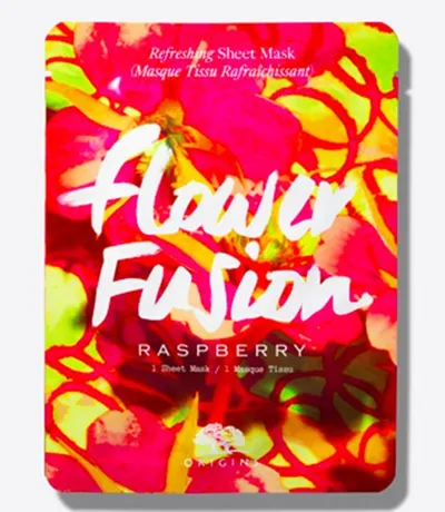 Origins Flower Fusion, Raspberry, Refreshing Sheet Mask (Malinowa maska w płachcie)