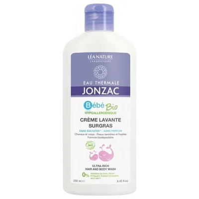 Eau Thermale Jonzac Bebe Bio, Creme Lavante Surgras Bebe (Krem do mycia z wodą termalną dla dzieci i niemowląt)