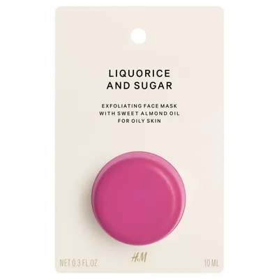 H&M Liquorice And Sugar, Exfoliating Face Mask (Cukrowa maska dla cery tłustej)