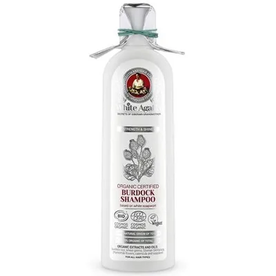 Receptury Babuszki Agafii White Agafia, Organic Certified Burdock Shampoo (Biała Agafia, Organiczny szampon łopianowy do każdego rodzaju włosów)