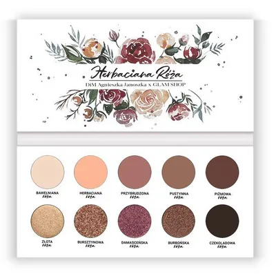Glam Shop GlamBOX, DiM Agnieszka Janoszka x Glam Shop, Paleta cieni do powiek `Herbaciana Róża`
