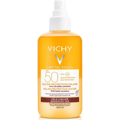 Vichy Capital Soleil, Solar Protective Water Enhance Tan with Beta-Carotene SPF 50 (Ochronna mgiełka z beta-karotenem przyspieszająca opalanie)