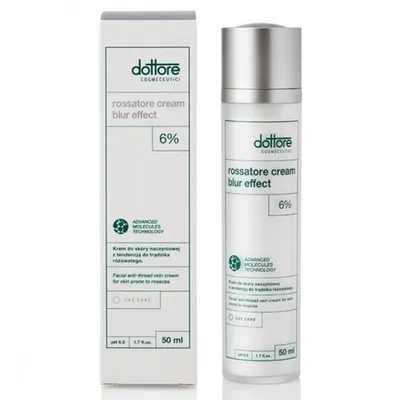Dottore Cosmeceutici Rossatore, Cream Blur Effect 6% (Krem do skóry naczyniowej z tendencją do trądzika różowatego)