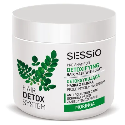 Sessio Hair Detox System, Pre-shampoo Detoxifying Hair Mask with Clay (Detoksykująca maska z glinką)