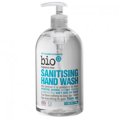 BioD Sanitising Hand Wash Fragrance Free (Bezzapachowe mydło w płynie)