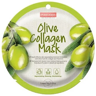 Purederm Olive Collagen Mask (Maska kolagenowa z oliwką)