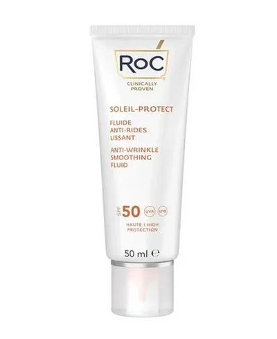 RoC Soleil-Protect, Anti-Wrinkle Smoothing Fluid SPF50 (Fluid ochronno-wygładzający)