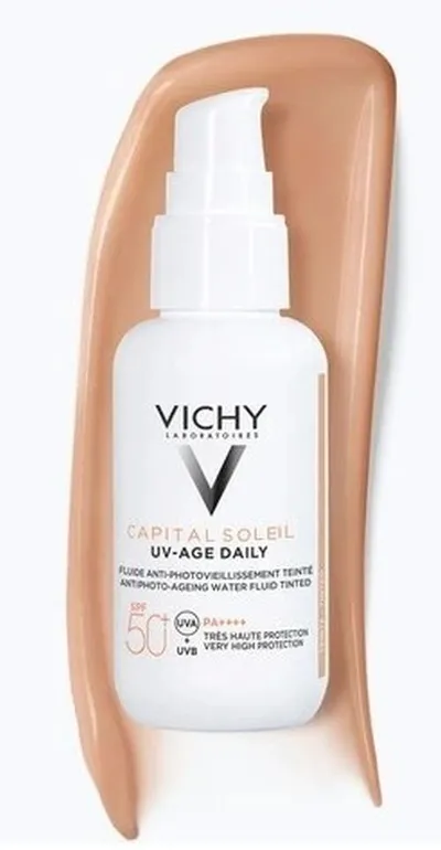 Vichy Capital Soleil, Fluid UV-Age Daily Teinte SPF 50+ (Koloryzujący fluid przeciw fotostarzeniu się skóry)