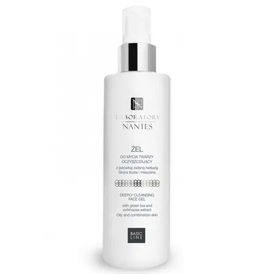 Nantes Nano Aqua +, Żel do mycia twarzy antybakteryjny z jeżówką i zieloną herbatą
