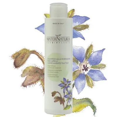 MaterNatura Shampoo alla Borraggine (Szampon do włosów po zabiegach chemicznych z ogórecznikiem)