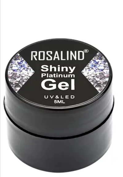 Rosalind Shiny Platinum Gel (Brokatowy żel do paznokci)