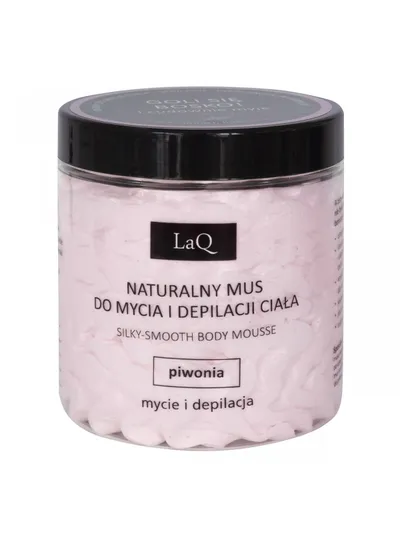 LaQ Naturalny mus do mycia i depilacji ciała `Kocica Piwonia`