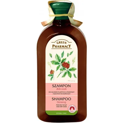 Green Pharmacy Szampon do włosów tłustych u nasady i suchych na końcach `Żeń-szeń` (nowa wersja)