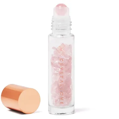 CrystalLove Buteleczka roll-on na olejek z kwarcem różowym