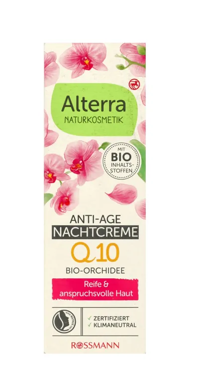 Alterra Anti-Age Nachtcreme Q10, Bio-Orchidee (Przeciwzmarszczkowy krem na noc, `Orchidea` (nowa wersja))