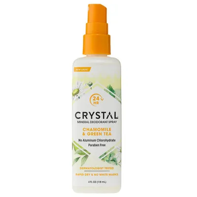 Crystal Essence, Body Deodorant Chamomile & Green Tea Spray (Dezodorant w sprayu)