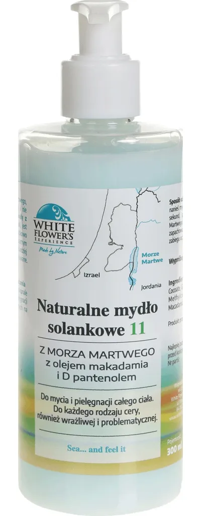 White Flower's Experience Naturalne mydło solankowe z Morza Martwego z olejem makadamia i D pantenolem