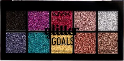NYX Professional Makeup Glitter Goals, Cream Pro Palette (Brokatowe cienie do powiek)
