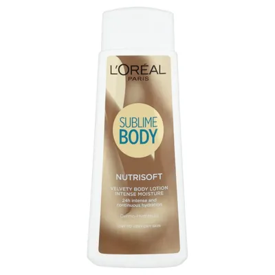 L'Oreal Paris Sublime Body, Nutrisoft Velvety Body Loition (Odżywczy balsam do ciała do skóry suchej i bardzo suchej)