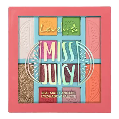 Lovely Miss Juicy Real Matte & Foil Eyeshadow Palette (Paleta 12 cieni do  powiek o matowym bądź foliowym wykończeniu)