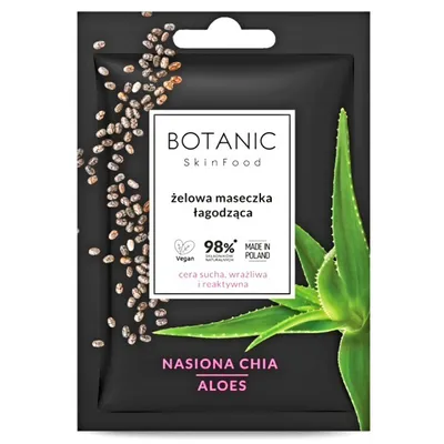 Botanic Skin Food Żelowa maseczka łagodząca `Nasiona chia i aloes`
