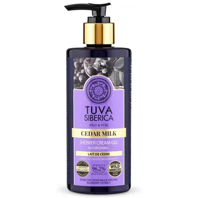 Natura Siberica Tuva Siberica, Cedar Milk Nourishing Creamy Bio Shower Gel (Odżywczy żel pod prysznic)