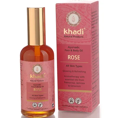 Khadi Ayurvedic Face & Body Oil Rose (Olejek do twarzy i ciała z różą)