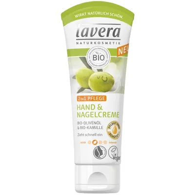 Lavera 2in1 Hand- & Nagelcreme (Krem do rąk i paznokci 2w1 z oliwą i rumiankiem)