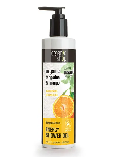 Organic Shop Tangerine & Mango, Shower Gel (Energetyczny żel pod prysznic 'Mandarykowa burza')