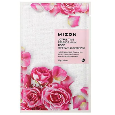 Mizon Joyful Time, Essence Mask Rose Pore Care & Moisturizing (Maska w płachcie zwężająca pory)