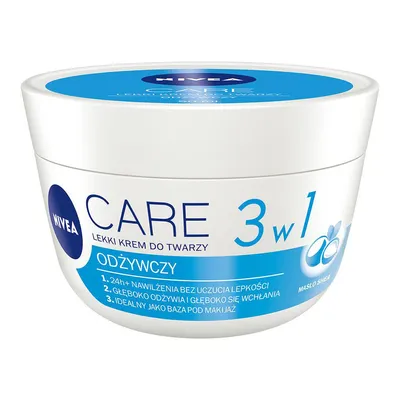 Nivea Care 3 w 1 , Odżywczy lekki krem do twarzy