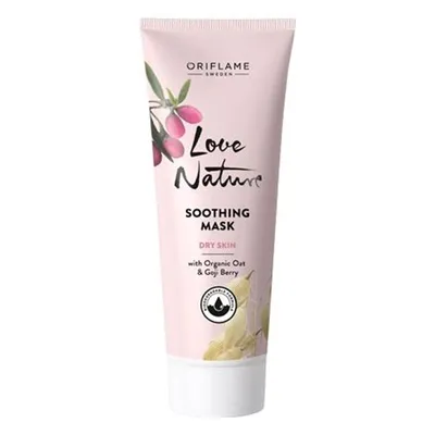 Oriflame Love Nature, Soothing Mask with Organic Oat & Goji Berry (Kojąca maseczka z organicznym owsem i jagodami goji)