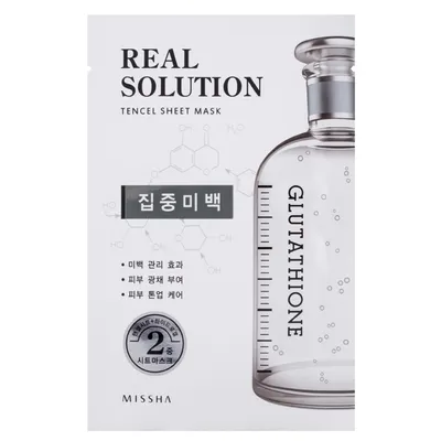 Missha Real Solution, Tencel Sheet Mask Glutathione (Maska w płachcie)