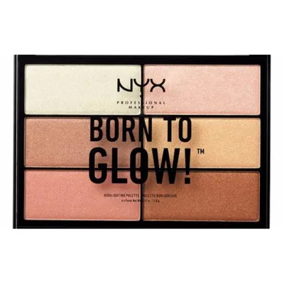 NYX Professional Makeup Born to Glow!, Highlighter Palette (Paletka rozświetlaczy)
