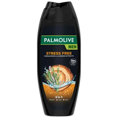 Palmolive Men, Stress Free Shower Gel 3 in 1 Sandalwood & Lavender Extracts (Żel pod prysznic dla mężczyzn 3 w 1 `Ekstrakty z drzewa sandałowego i lawendy`)