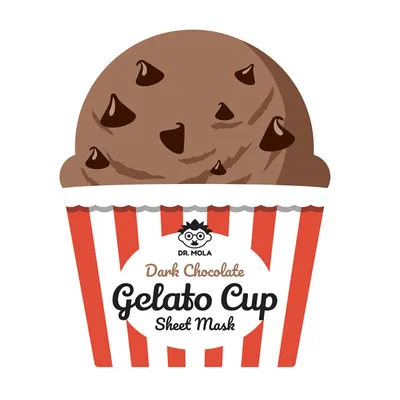 Dr. Mola Dark Chocolate Gelato Cup Sheet Mask (Maseczka w płachcie o działaniu wygładzającym)