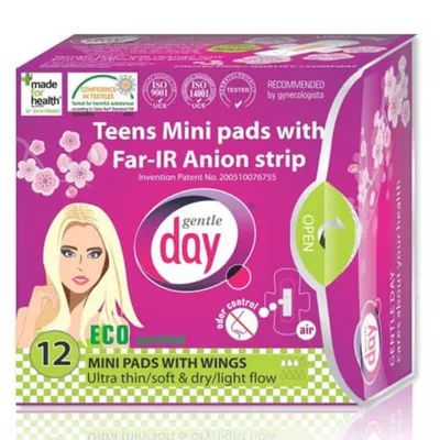 Gentle Day Teens, Mini podpaski na dzień dla nastolatek z paskiem anionowym