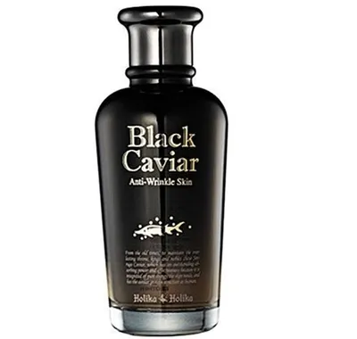 Holika Holika Black Caviar Anti-Wrinkle Skin Toner (Przeciwzmarszczkowy tonik do twarzy z ekstraktem z czarnego kawioru)