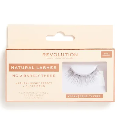 Revolution Beauty (Makeup Revolution) Natural Lashes Barely There No. 02 False Eyelashes (Sztuczne rzęsy na pasku)