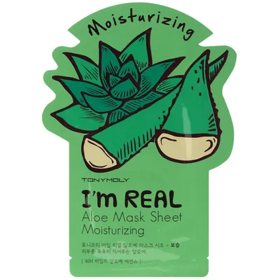 Tony Moly I Am Real, Aloe Mask Sheet 'Moisturizing' (Aloesowa maska w płacie 'Nawilżająca')