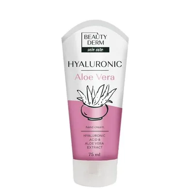 BeautyDerm Skin Care, Hyaluronic Aloe Vera Hand Cream (Krem do rąk `Kwas hialuronowy & Aloes`)