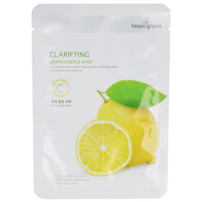 Beauugreen Clarifyng Lemon Essence Mask (Maseczka rozświetlająca z cytryną)