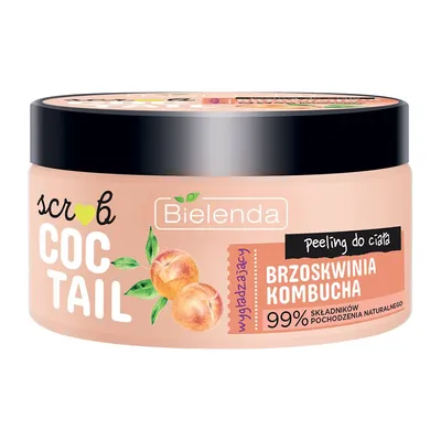 Bielenda Scrub Coctail, Wygładzający peeling do ciała `Brzoskwinia i kombucha`