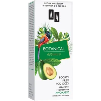 AA Botanical Essence, Bogaty krem pod oczy `Odżywienie + wzmocnienie - awokado`