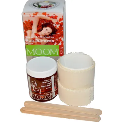 MOOM Organic Hair Removal Kit with Rose Essence (Zestaw do depilacji cukrowej różany)